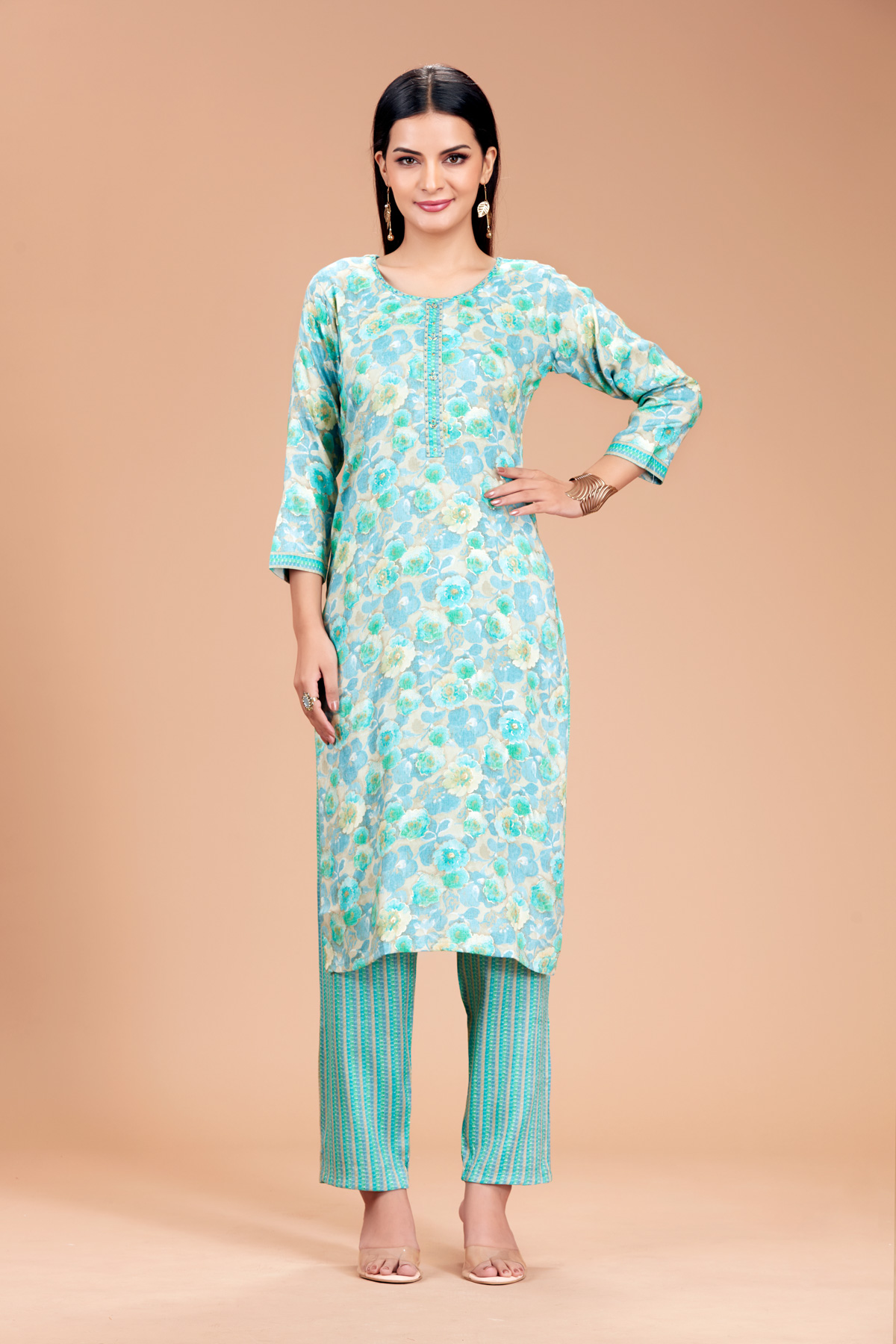 Blue Kurti With Pant